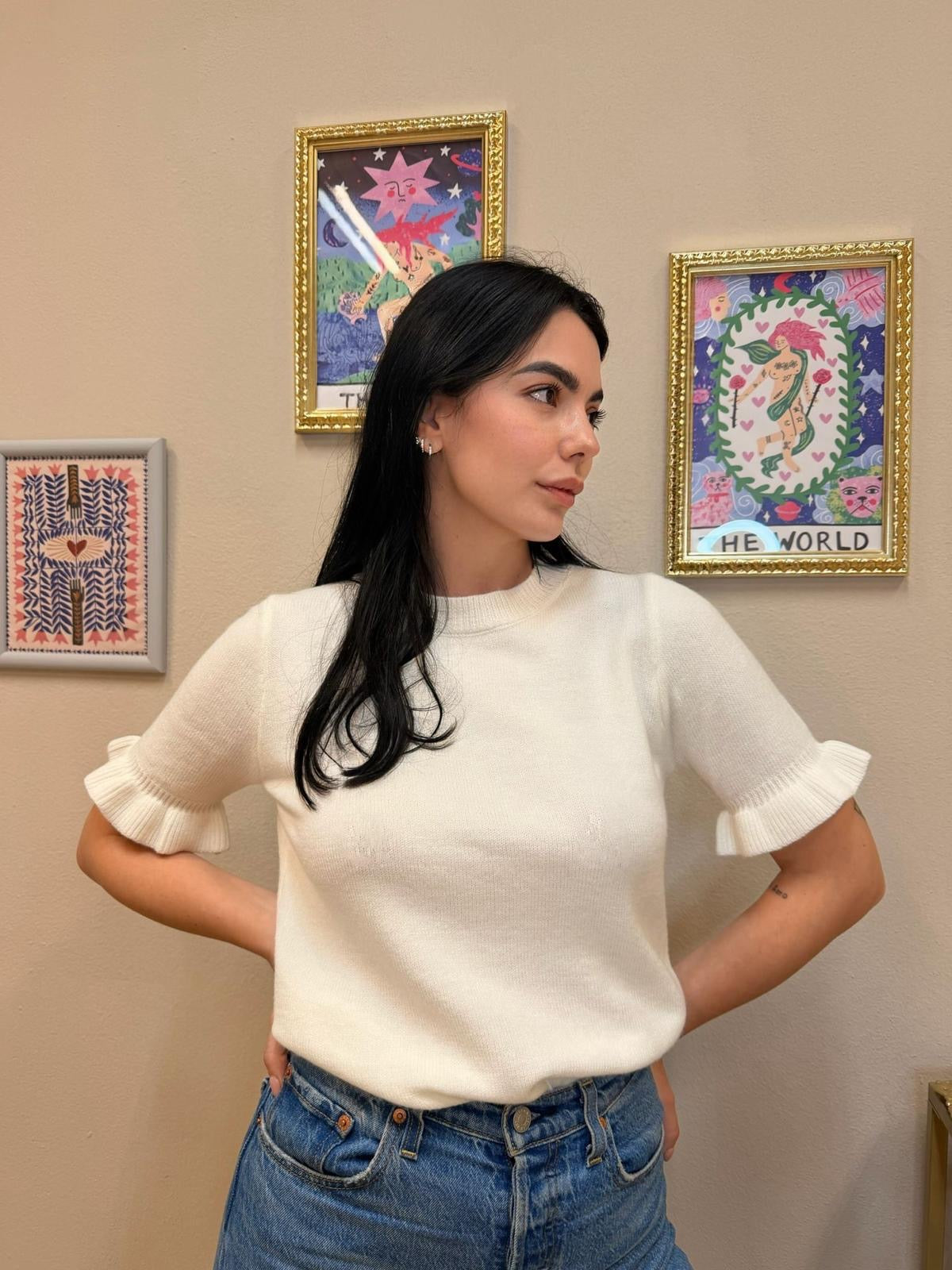 Maglioncino manica Volant