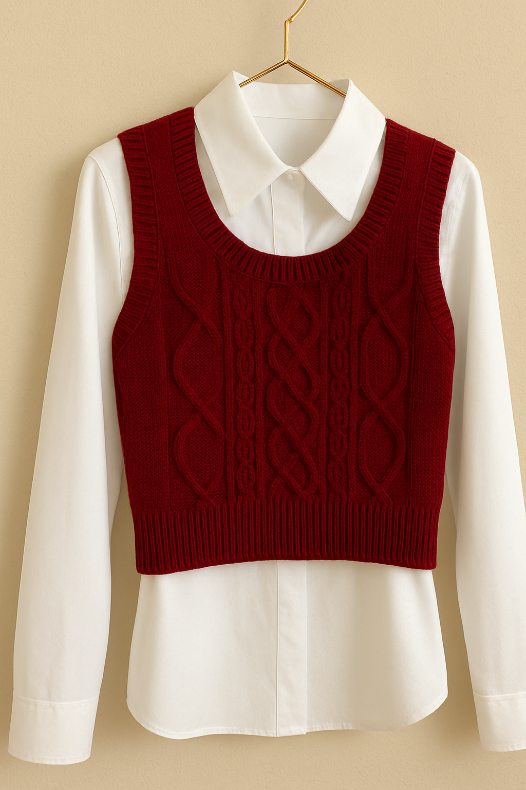 Camicia Maglioncino motivo a treccia