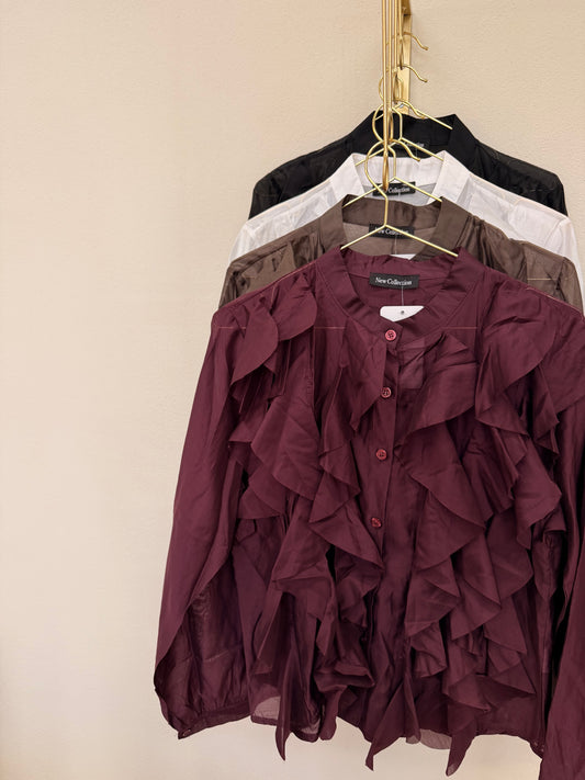 Camicia velata volant