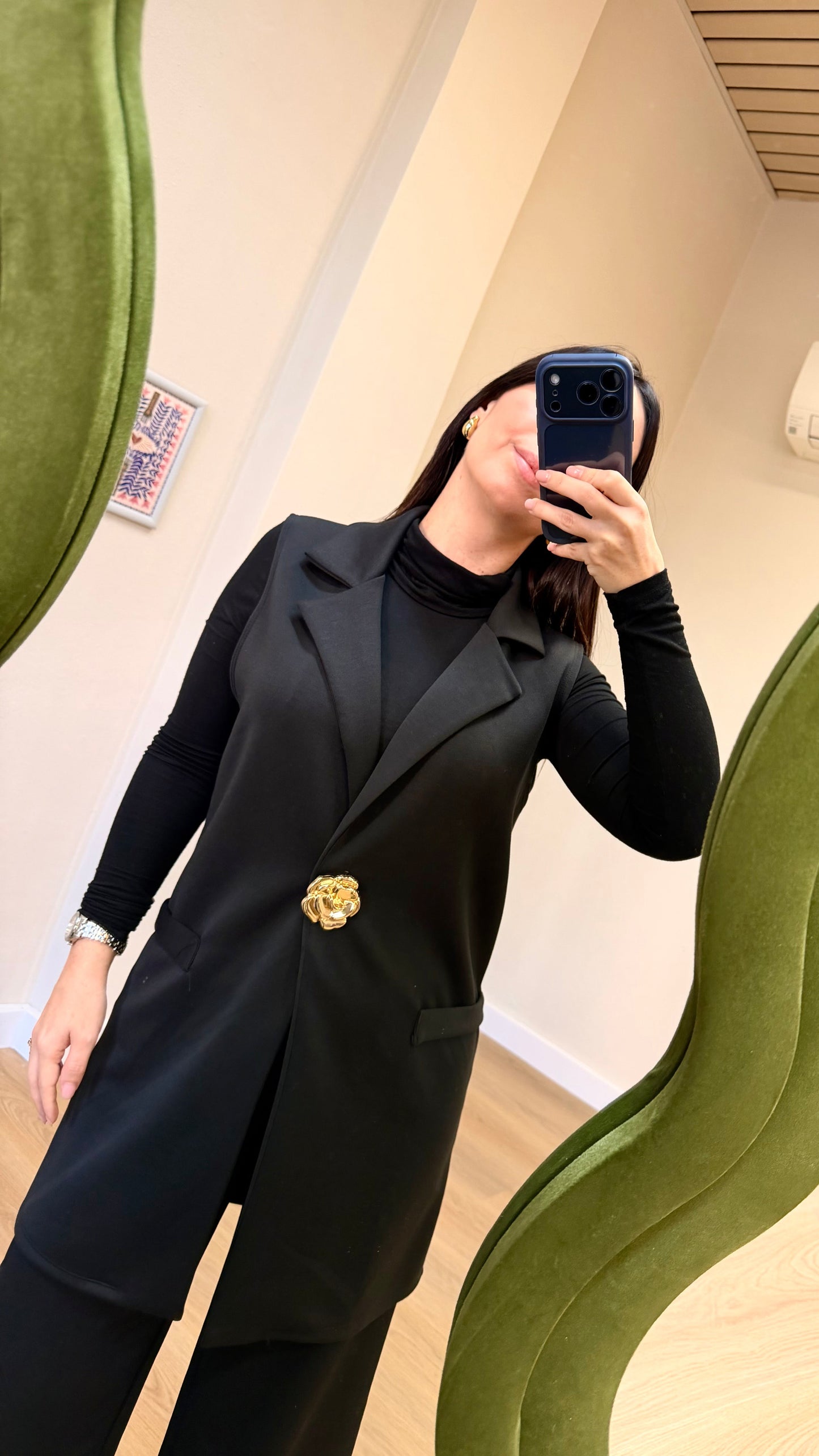 Cardigan giacca spilla Fiore