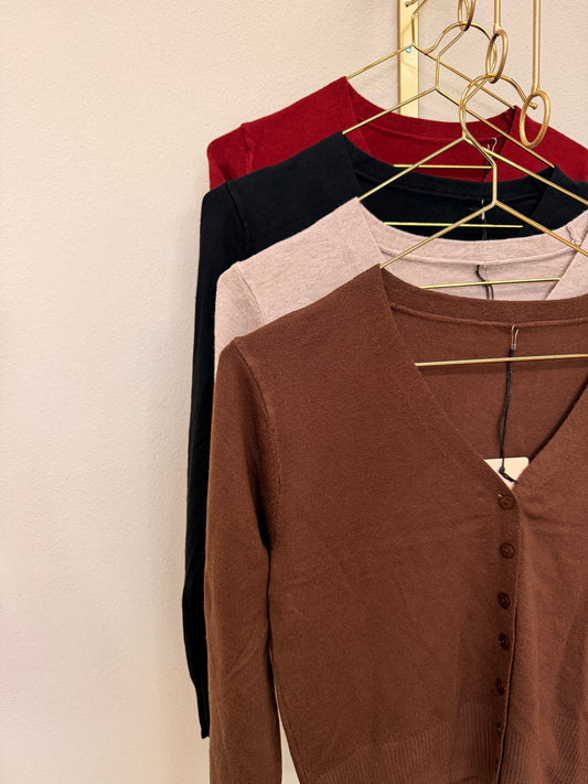 Cardigan Viscosa Bottoncini