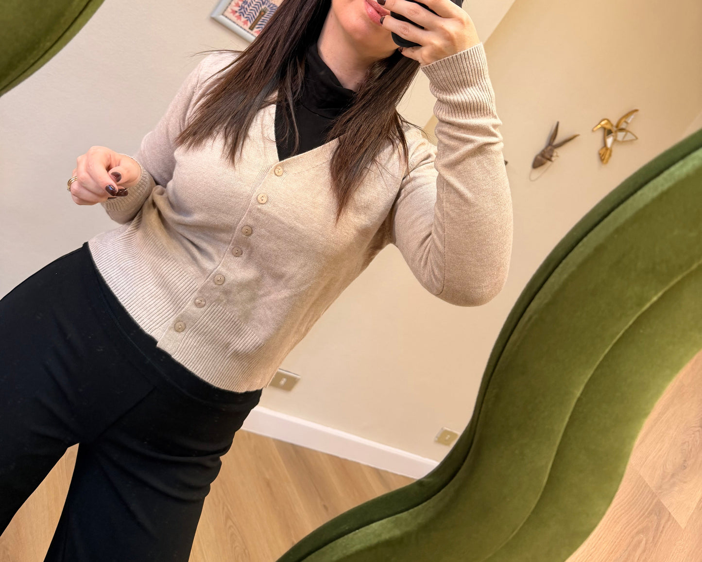 Cardigan Viscosa Bottoncini