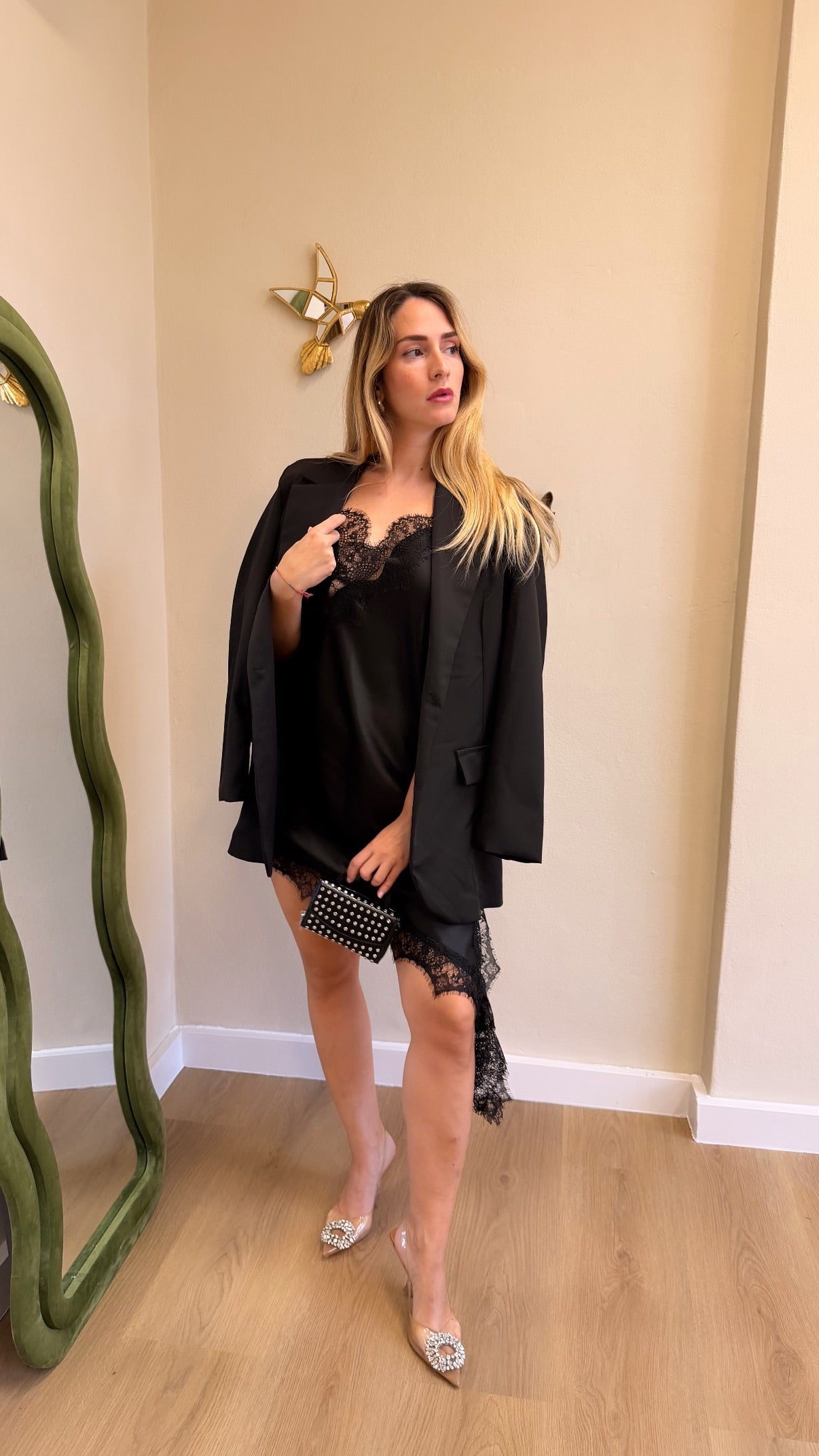 Abito sottoveste Raso pizzo