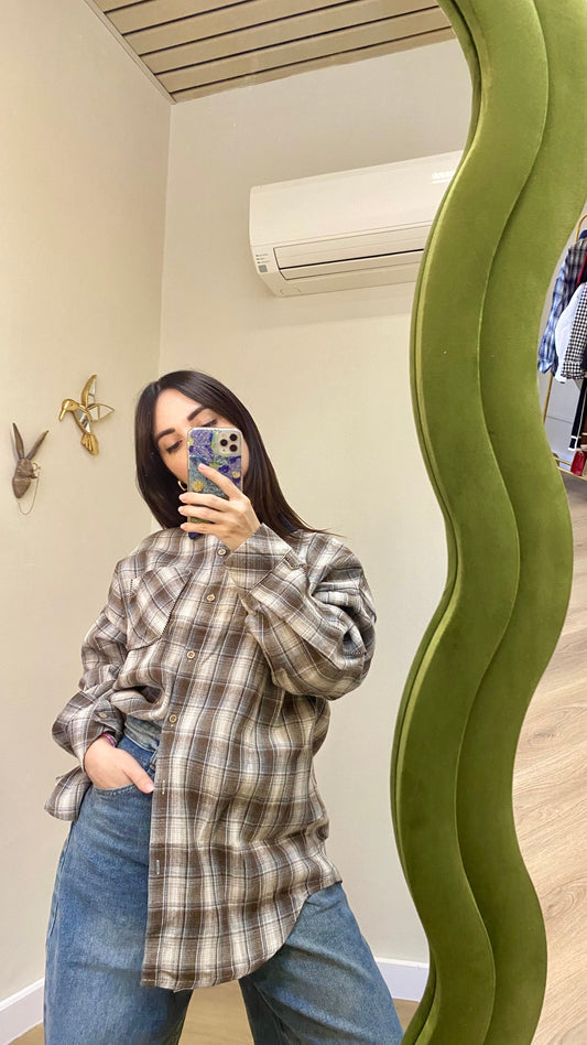 Camicia Quadri colletto Jeans