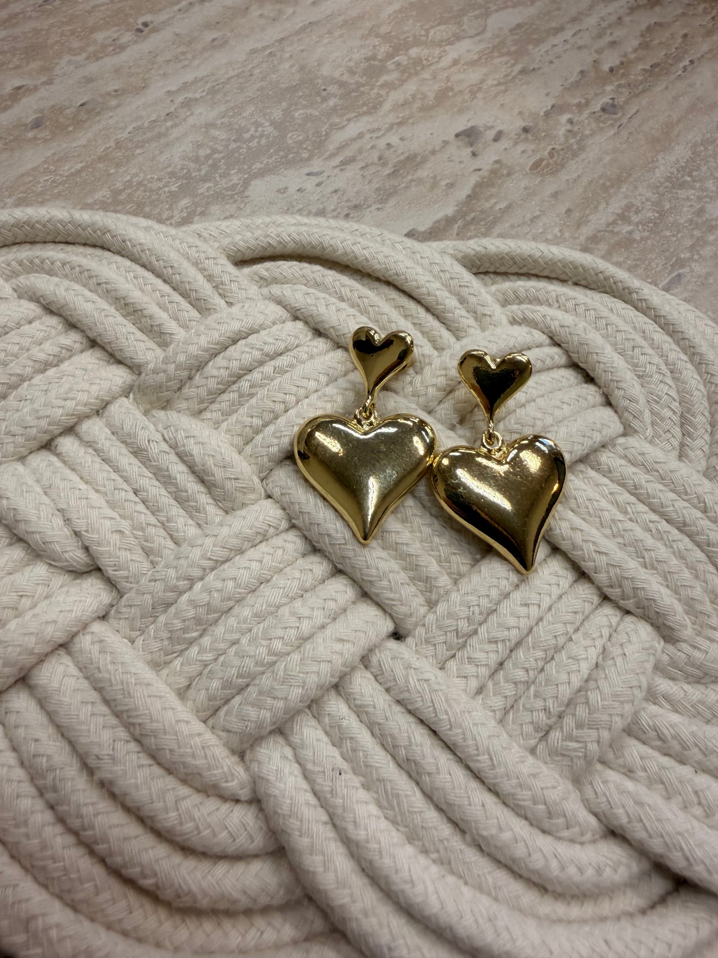 Cuori pendenti doppi GOLD