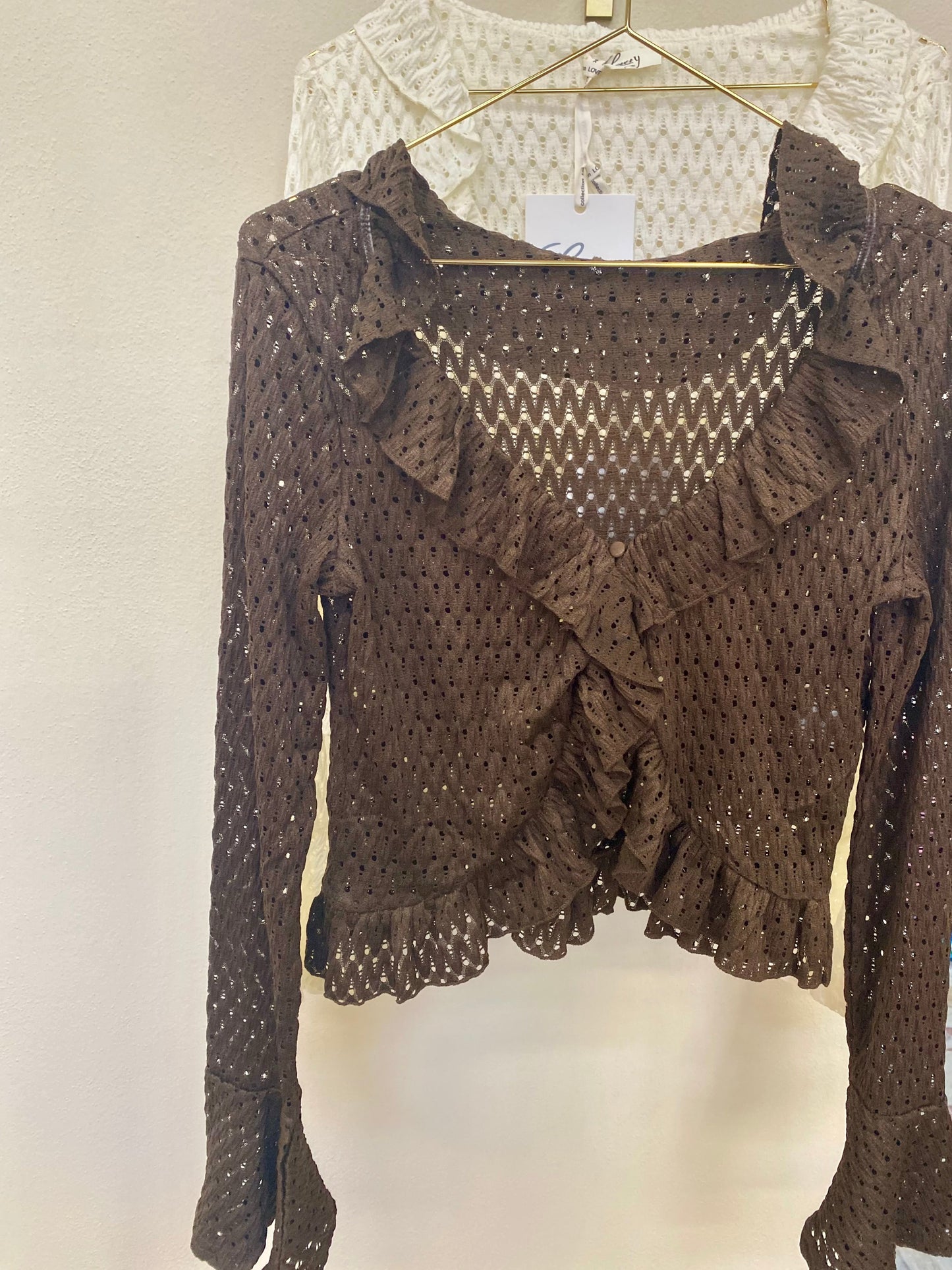 Maglia Volant con bottoncini