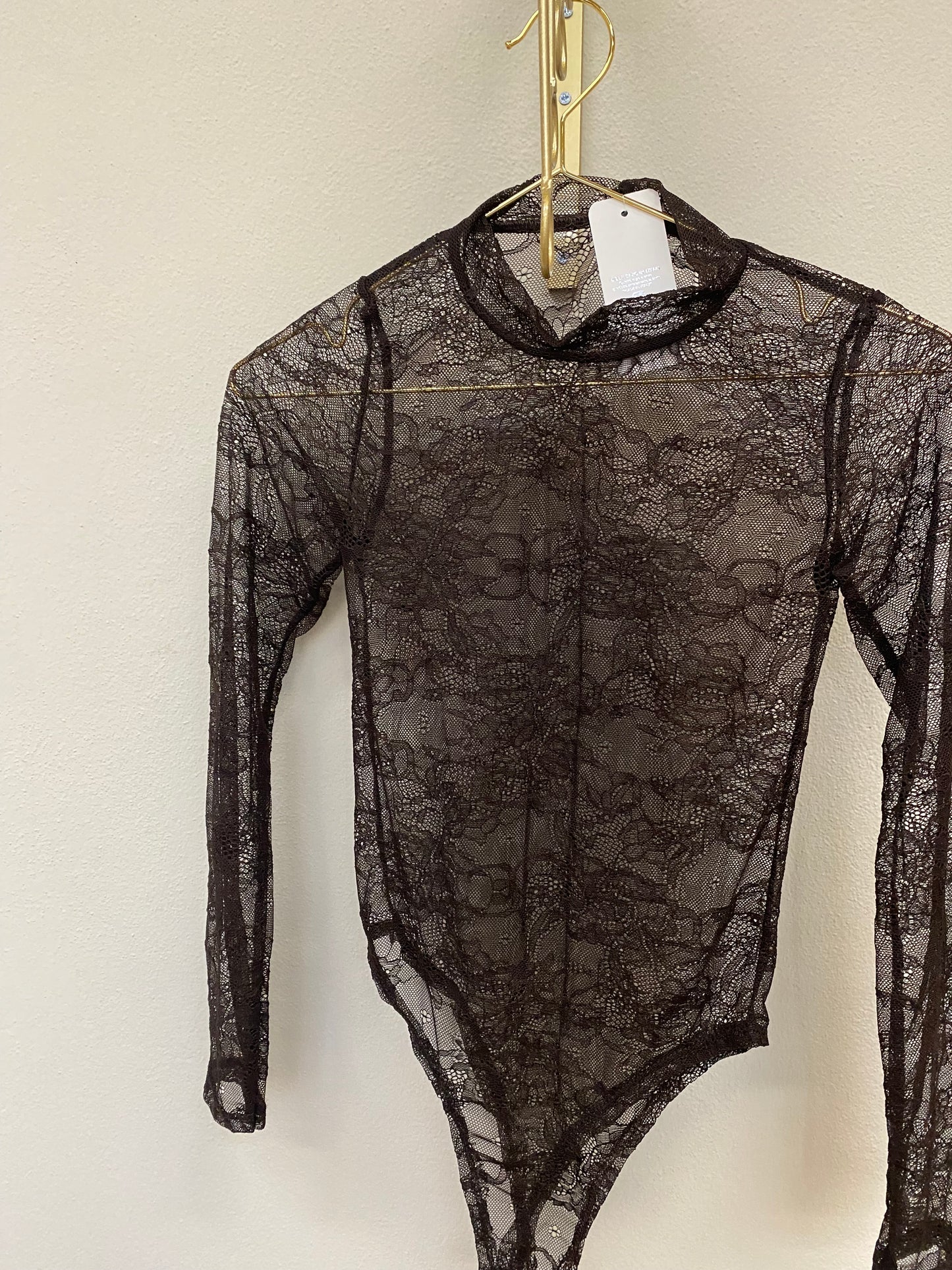 Body pizzo marrone