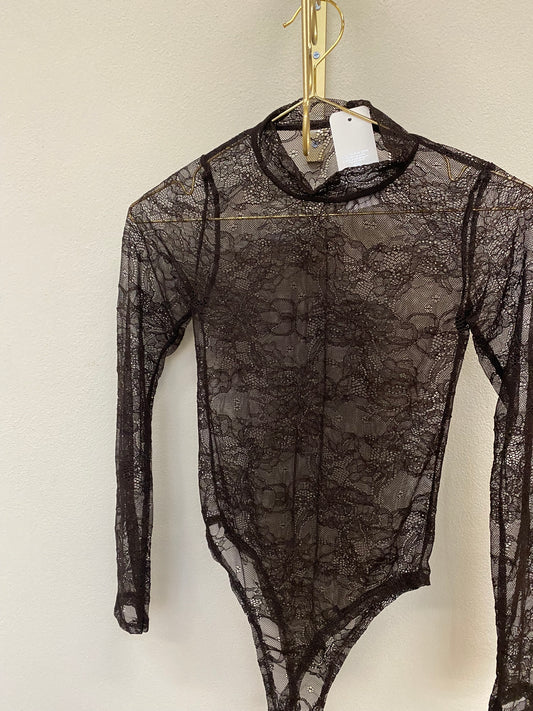 Body pizzo marrone