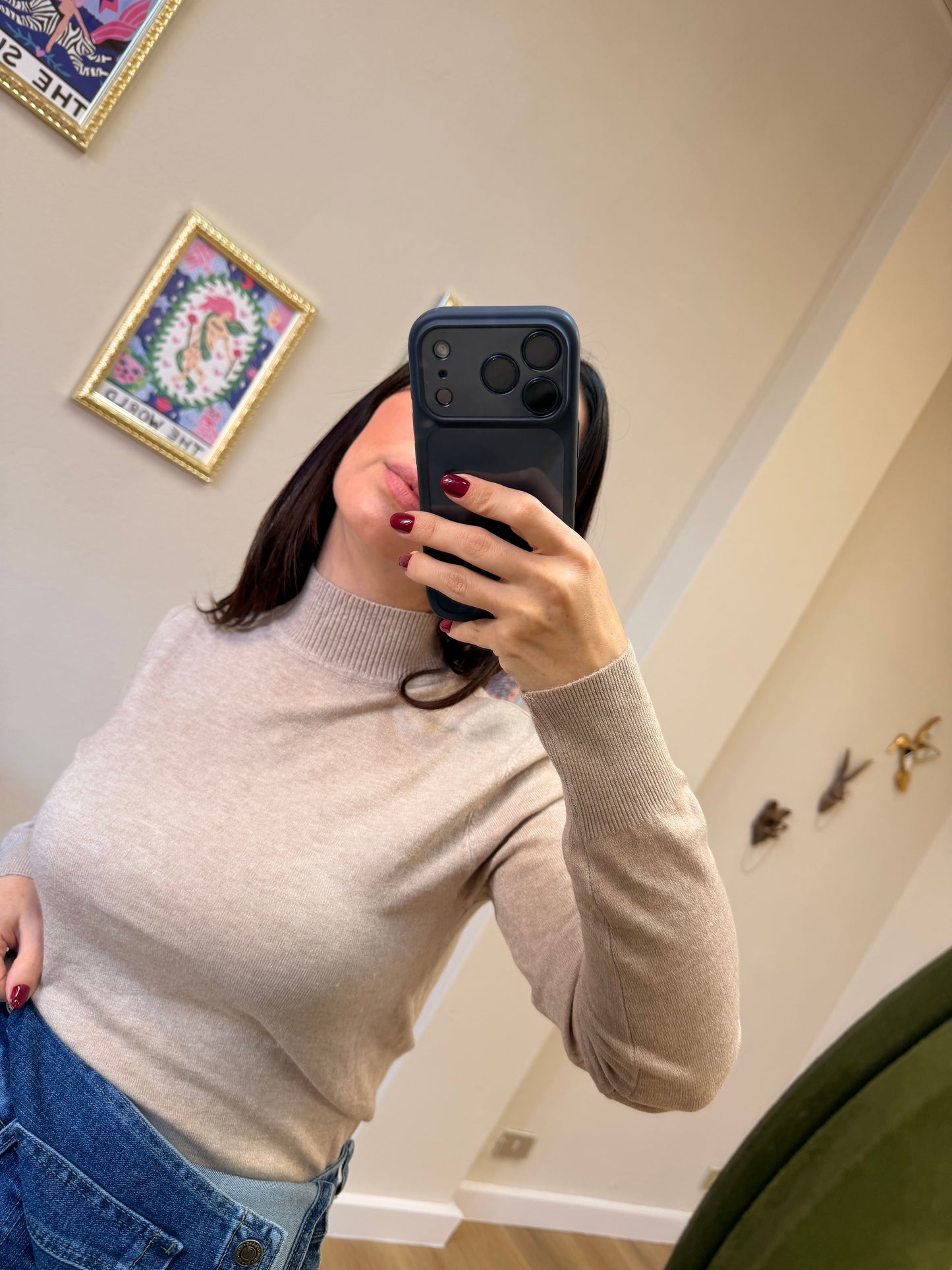 Maglioncino Basic mezzo collo