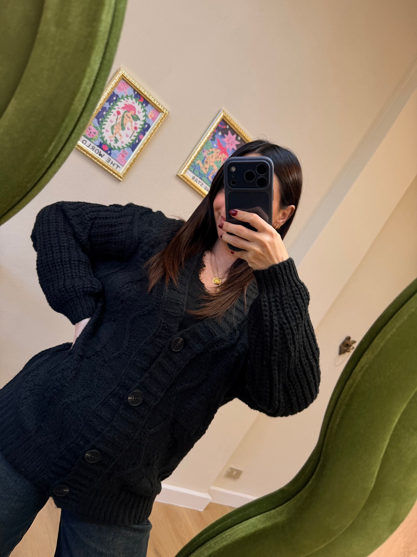 Maglione Cardigan Bottoni