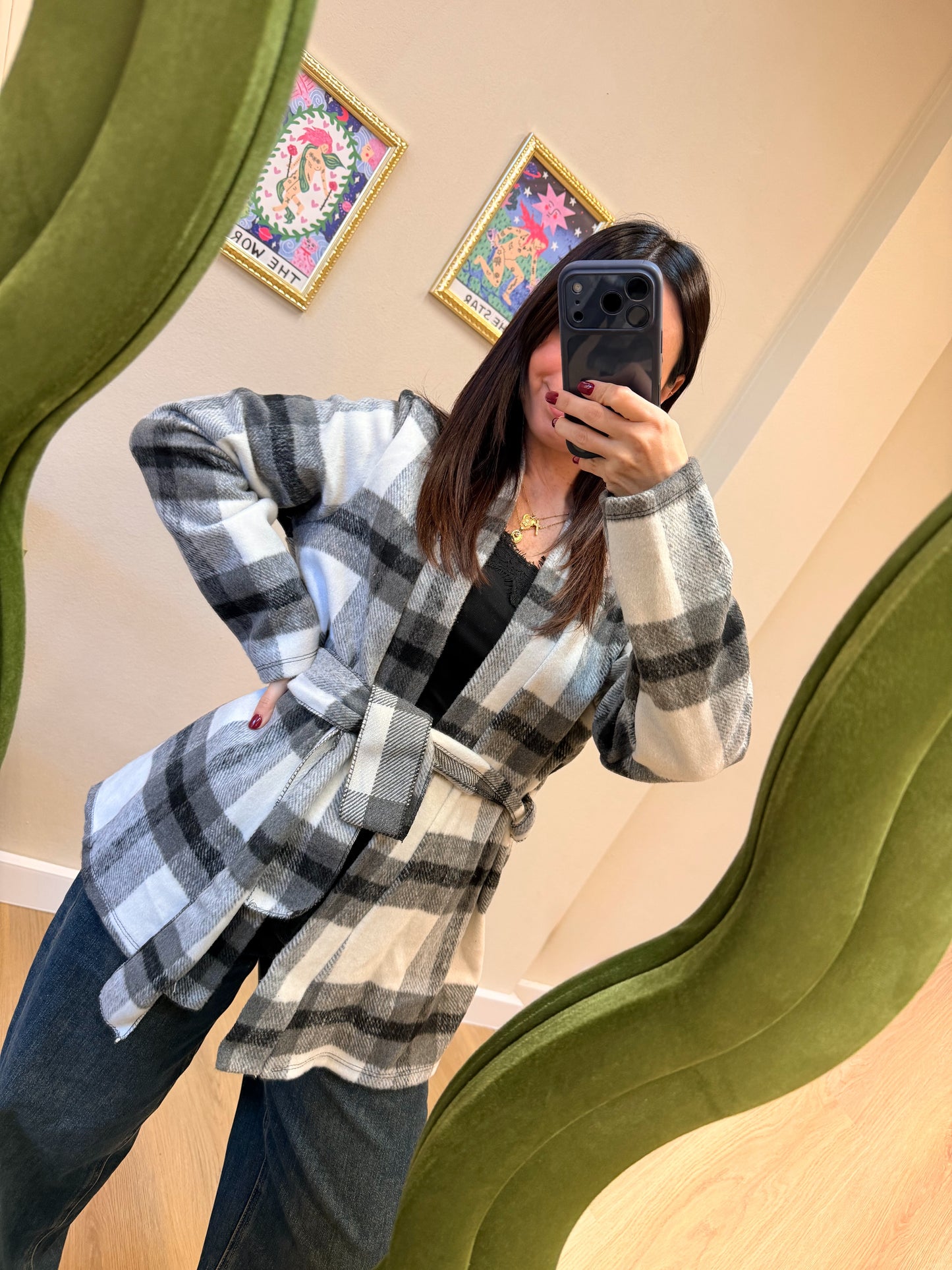 Blazer fusciacca Quadri