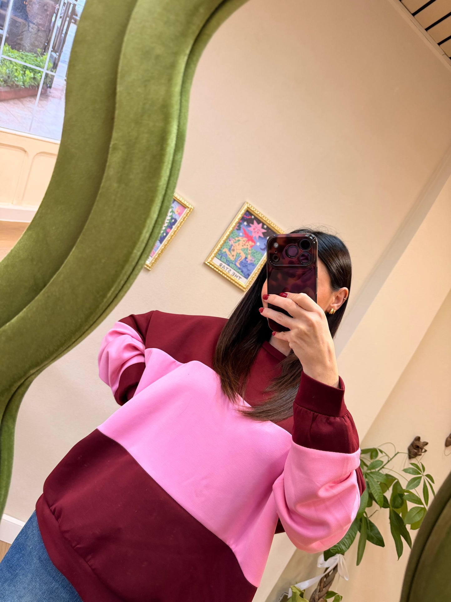 Felpa Over Block Color