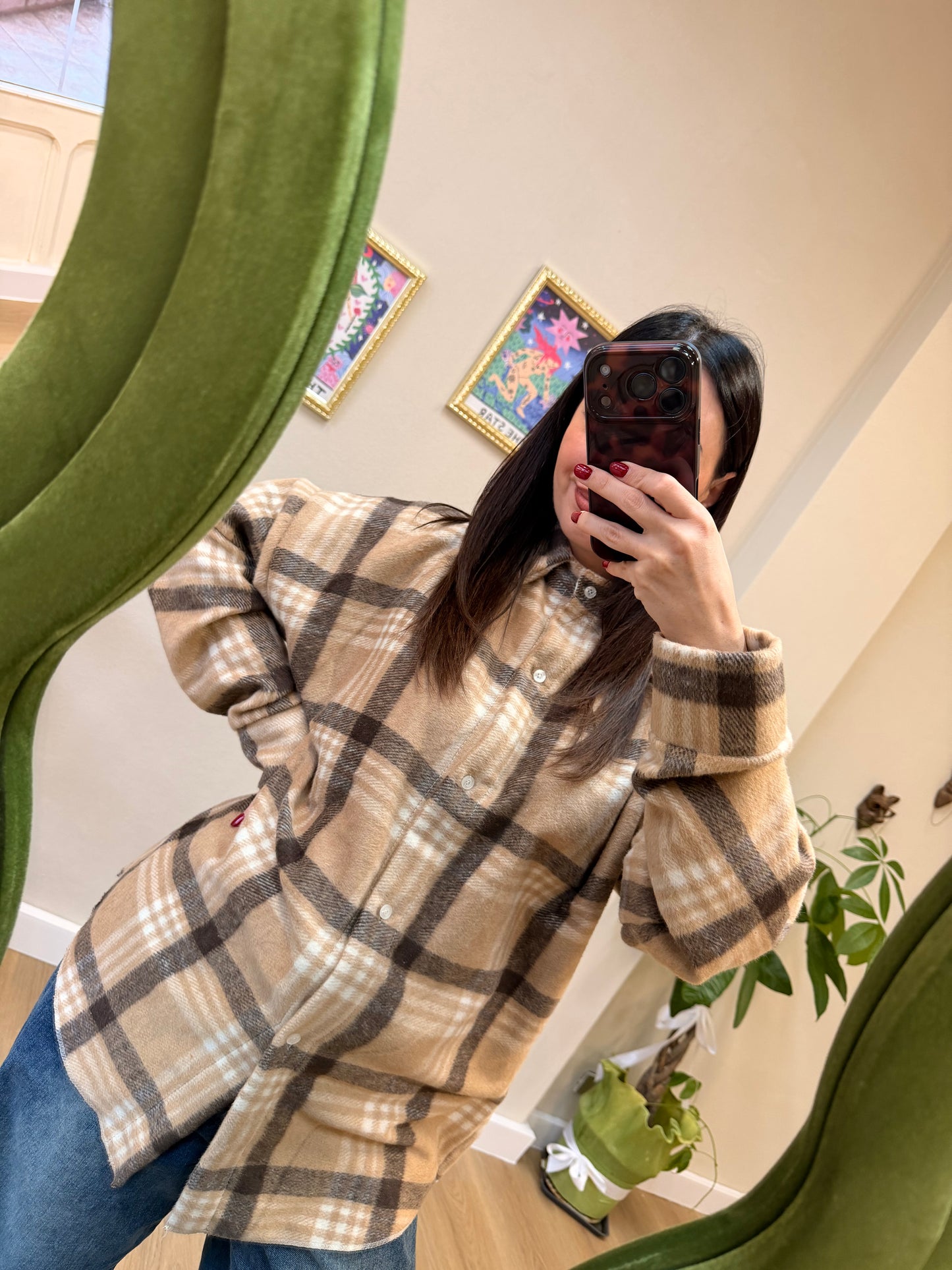 Camiciona Pile Teddy Beige