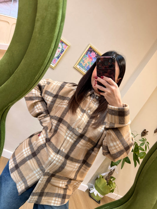 Camiciona Pile Teddy Beige