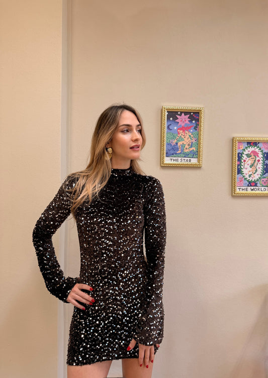 Mini Dress Choco Paillettes