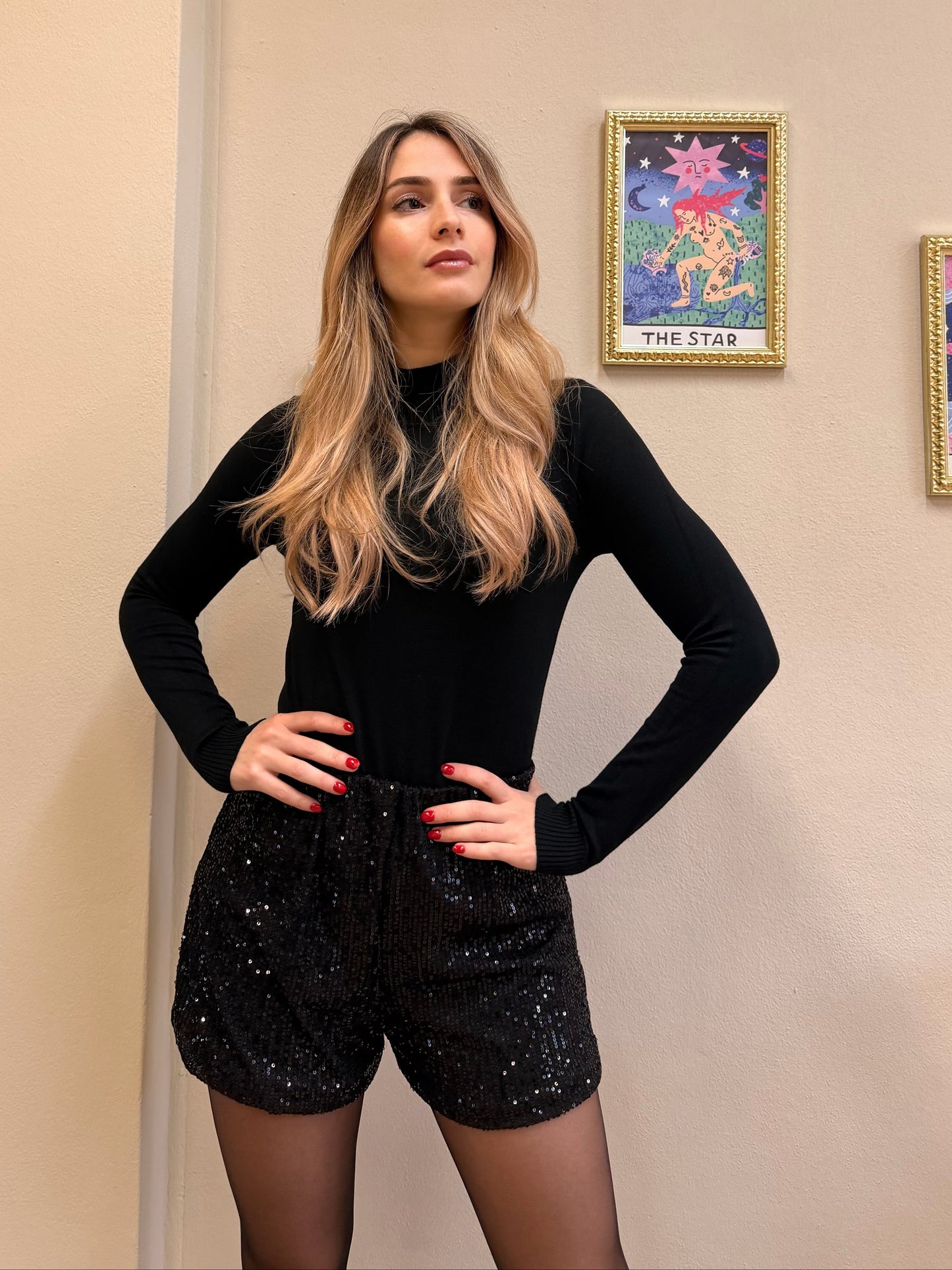 Black Shorts paillettes
