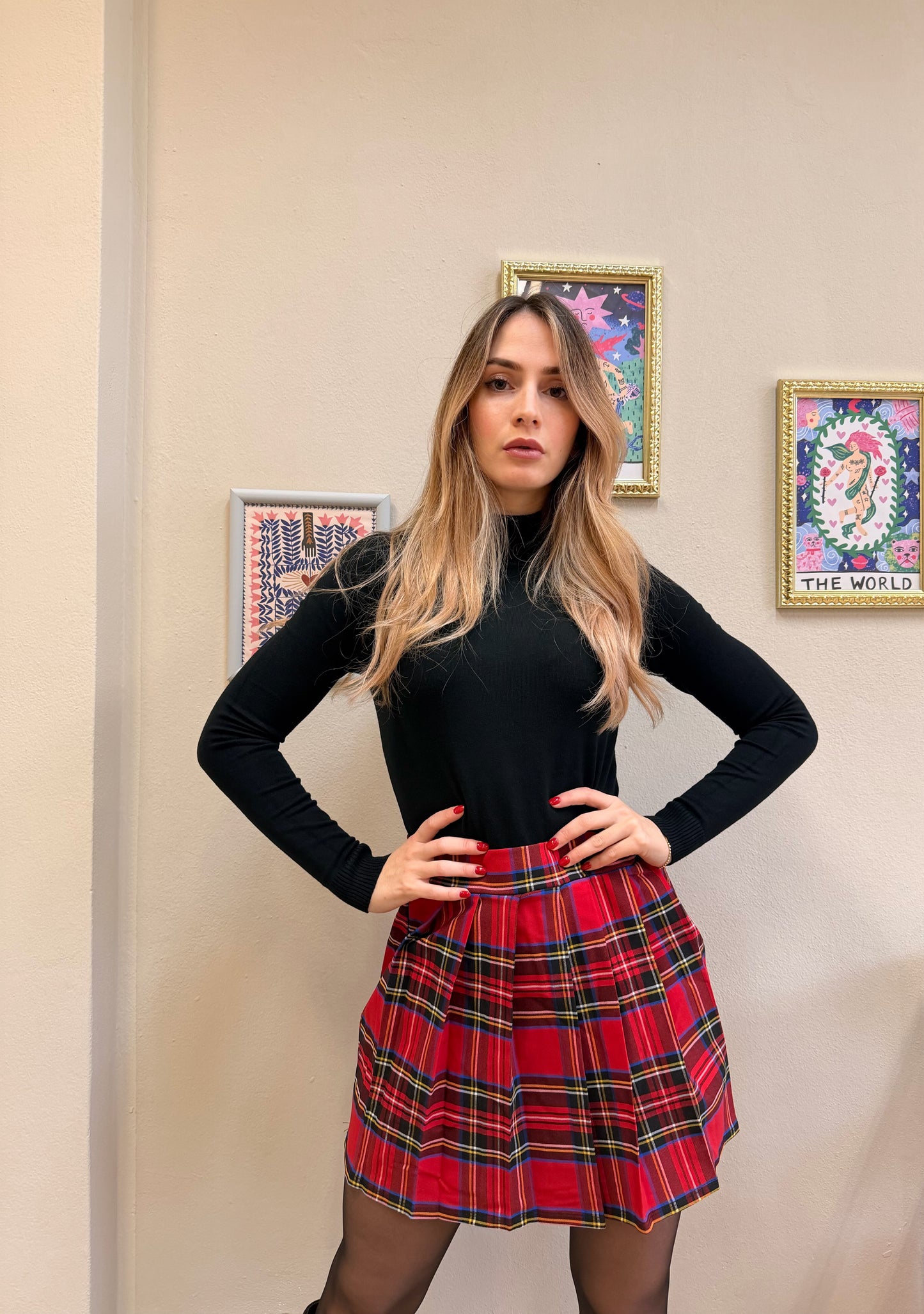 Gonna pieghe Scozzese