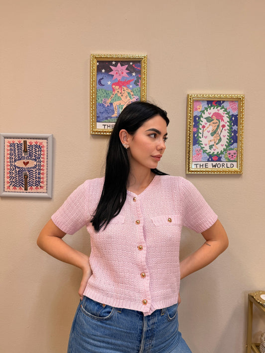 Cardigan Rosa