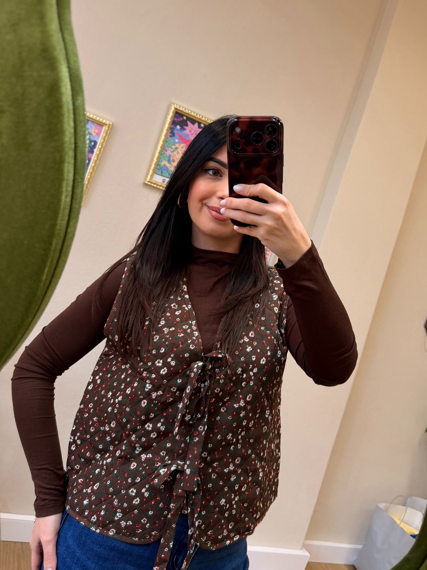 Gilet smanicato trapuntato