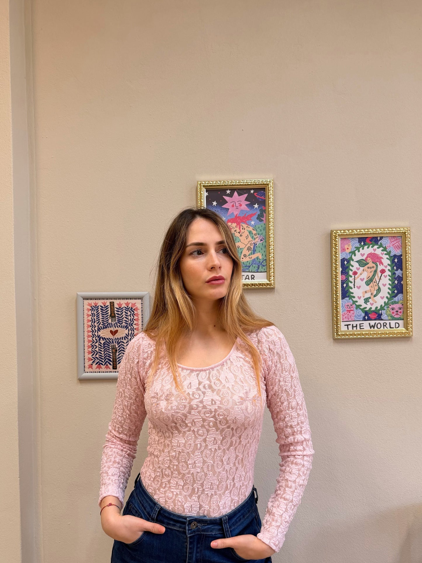 Body Macramè scollo tondo