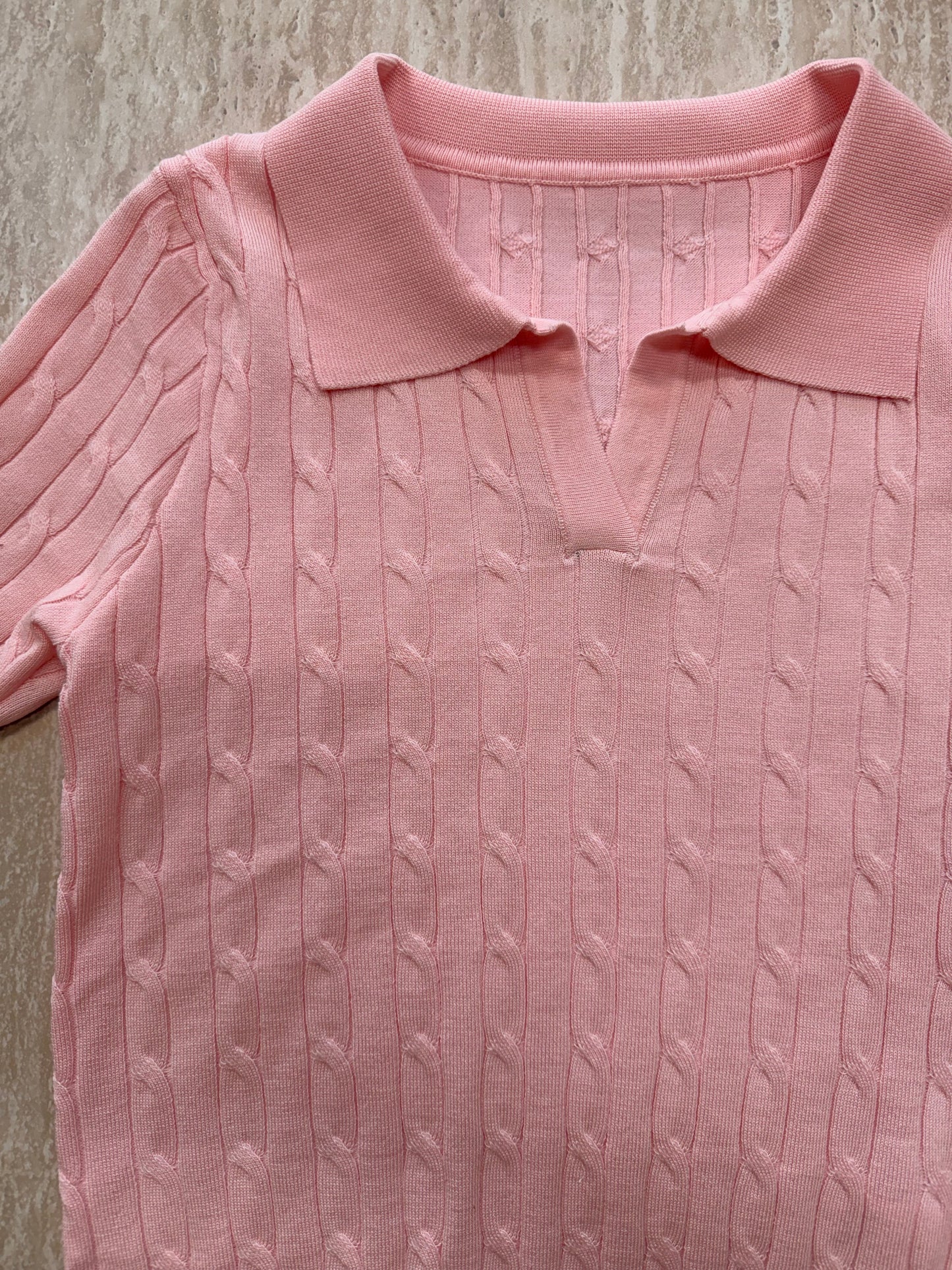 Polo Rosa Baby treccia