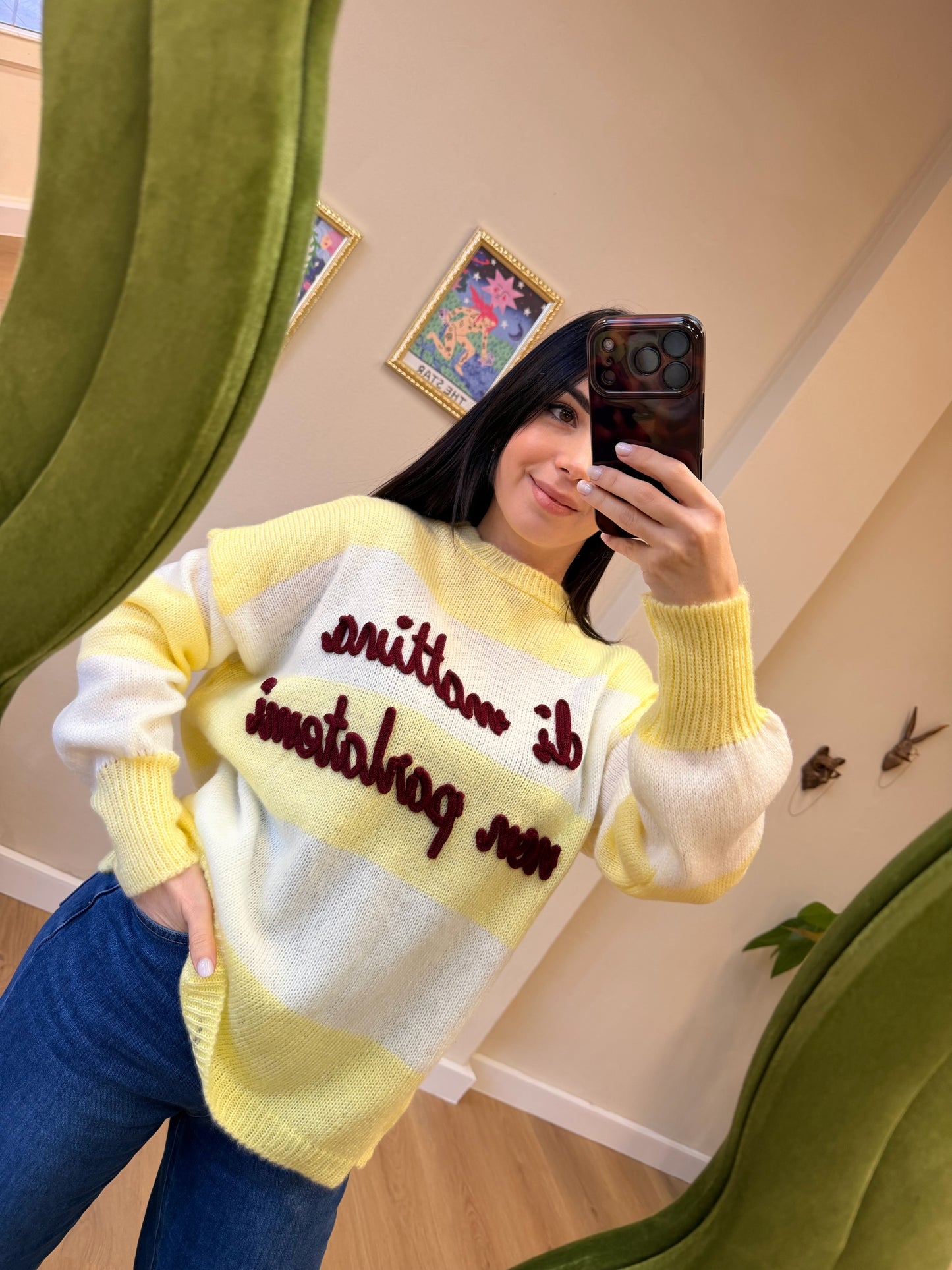 Maglioncino di filo  'Di mattina non parlatemi'