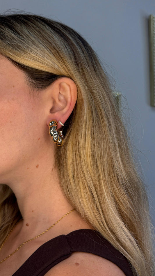 Twist Gold Hoop