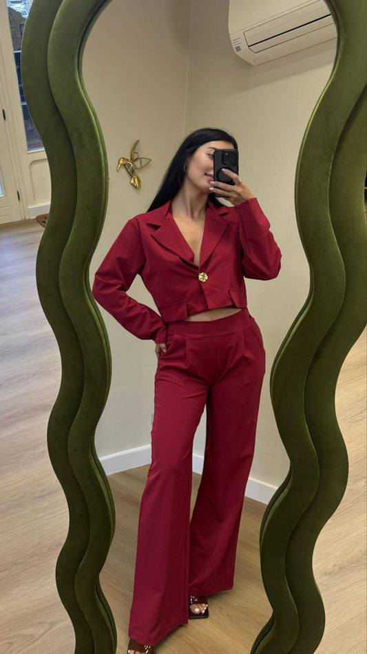 Tailleur Giacca crop Fiore