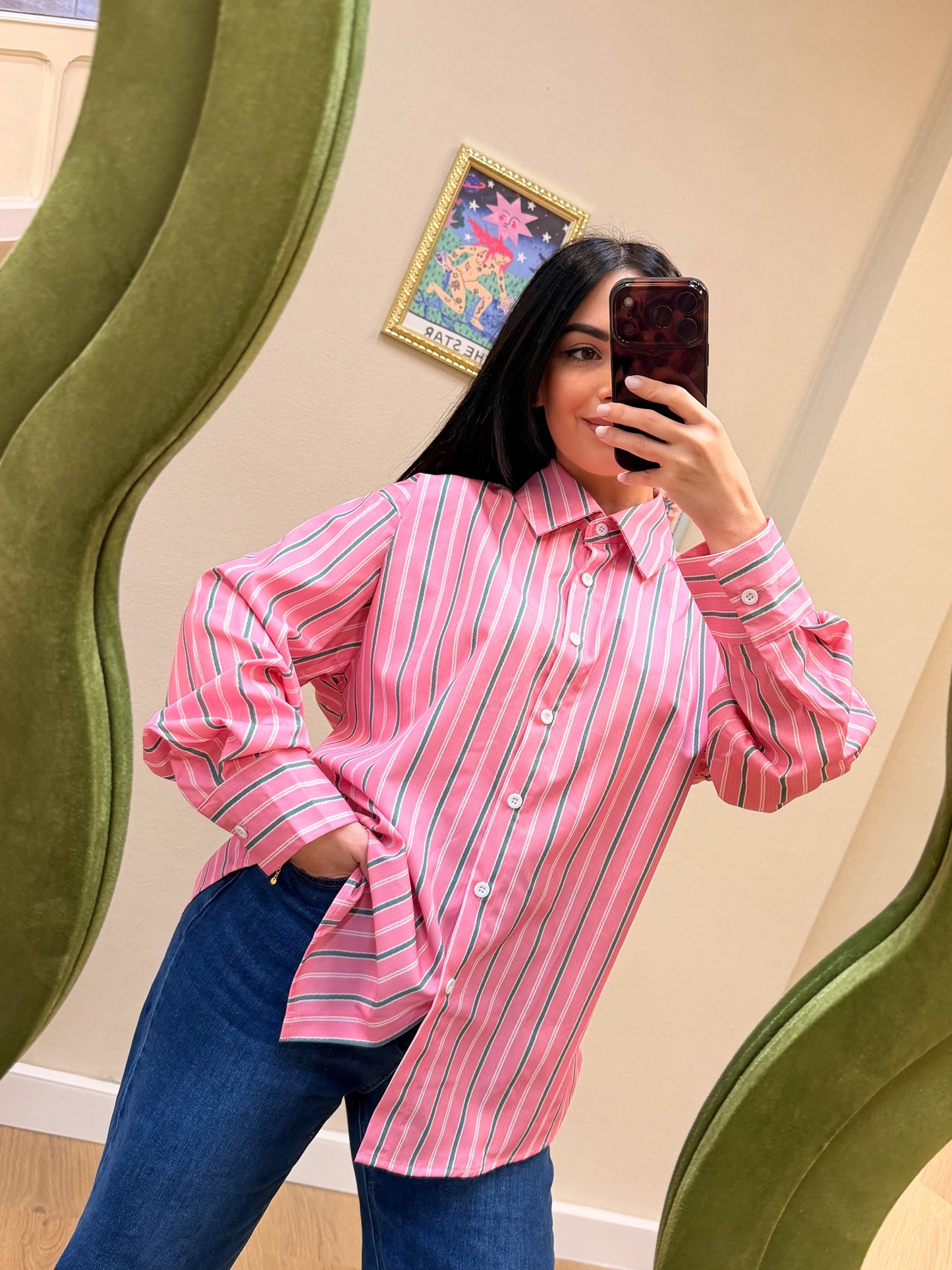 Camicia Rosa a righe