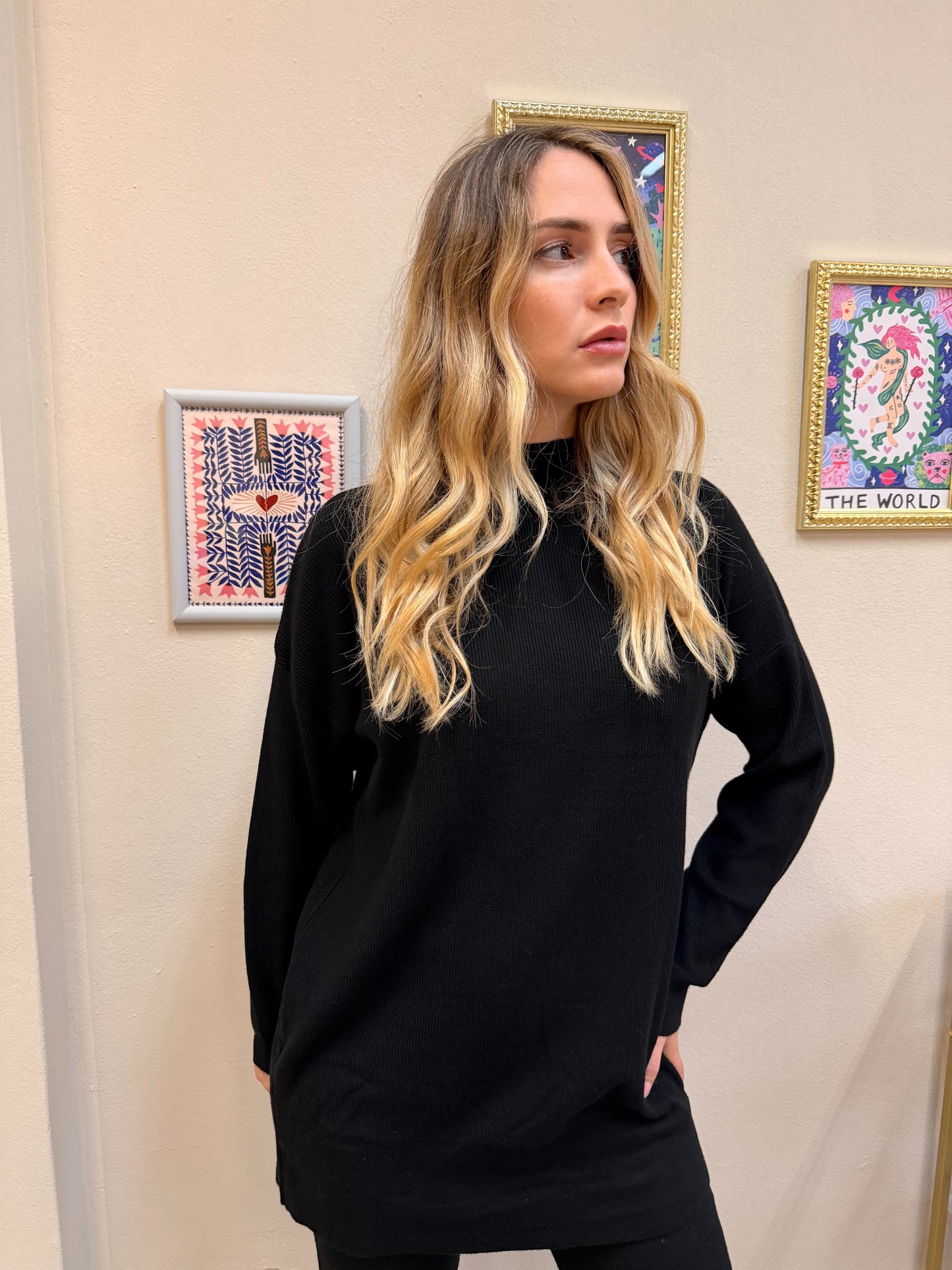 Coordinato costine in Black